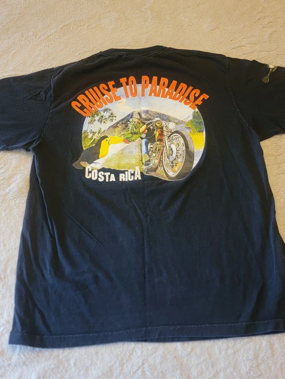 Vintage Harley Davidson Cruise to ParadiseCosta Rica Collectors Edition T-Shirt